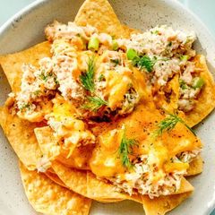 Tuna Melt-ish Tortilla Chip Bowl A picture of Tuna Melt-ish Tortilla Chip Bowl.