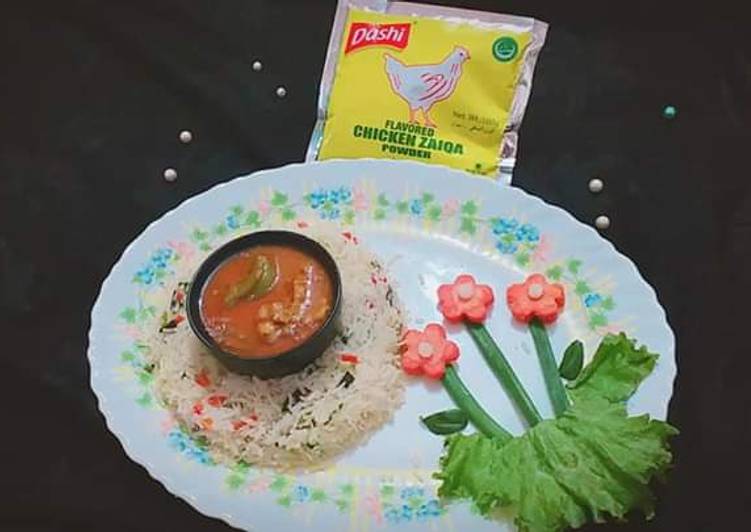 Steps to Prepare Any-night-of-the-week Jalfrezi with fried rice