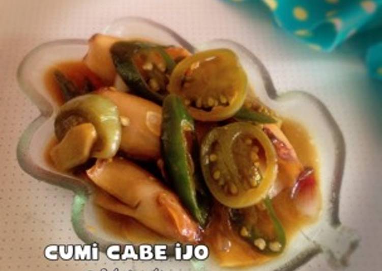 Cara mudah Menyiapkan Cumi asin cabe ijo yang sempurna