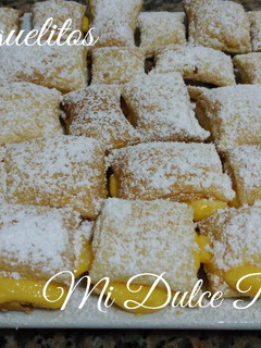 Una foto de Miguelitos de Crema Pastelera