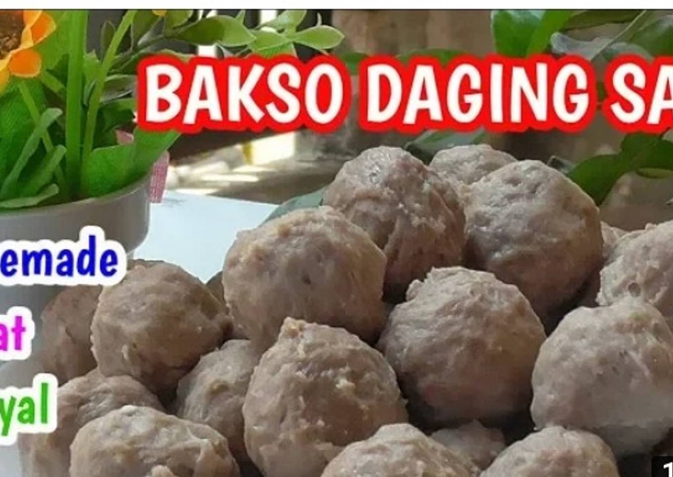 Bakso sapi kombinasi ayam kenyal tanpa pengenyal