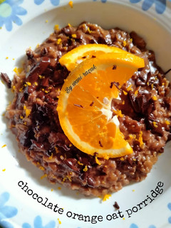 Gambar Chocolate orange oat porridge