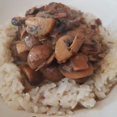 A picture of Mushroom Stroganoff.