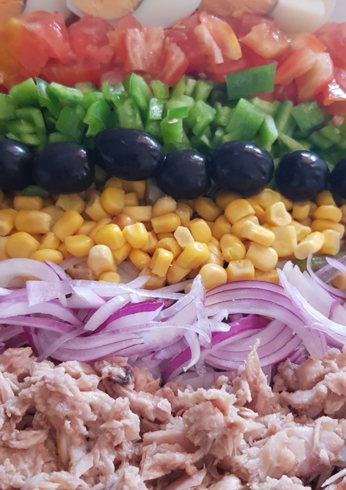 Una foto de Ensalada de patatas al microondas, judías verdes y más