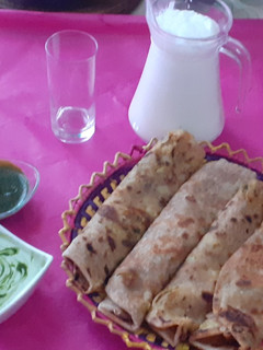 A picture of Aloo Pratha (Potato Stuffed Flat Bread).