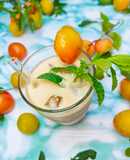 Smoothie prugne e latte di cocco
