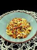 Ensalada de arroz con vinagreta de cherrys y pimiento