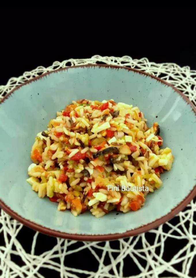 Una foto de Ensalada de arroz con vinagreta de cherrys y pimiento