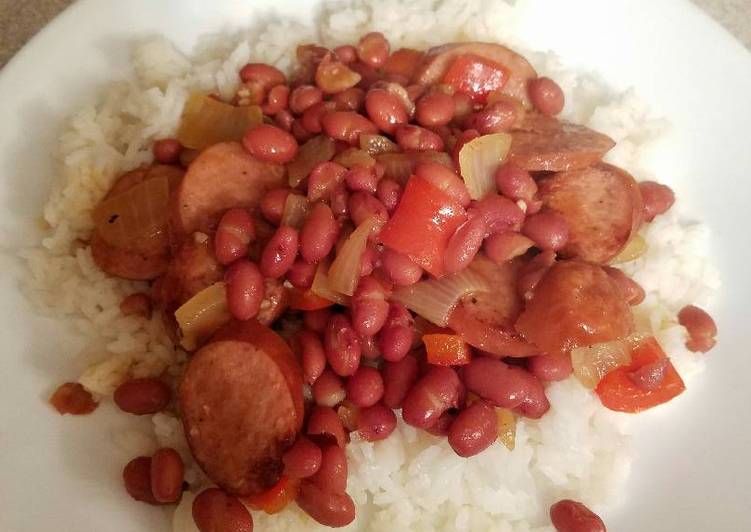 Steps to Prepare Super Quick Homemade Easy Red Beans and Rice