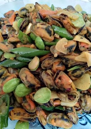 Foto resep Oseng kerang cabe ijo pete
