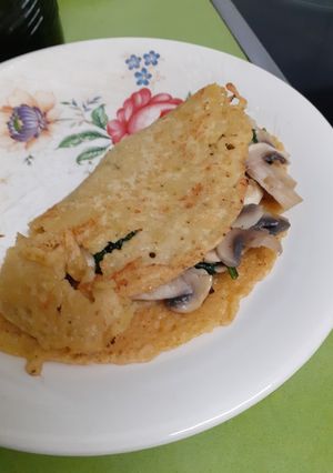 Una foto de Tortilla rellena vegana