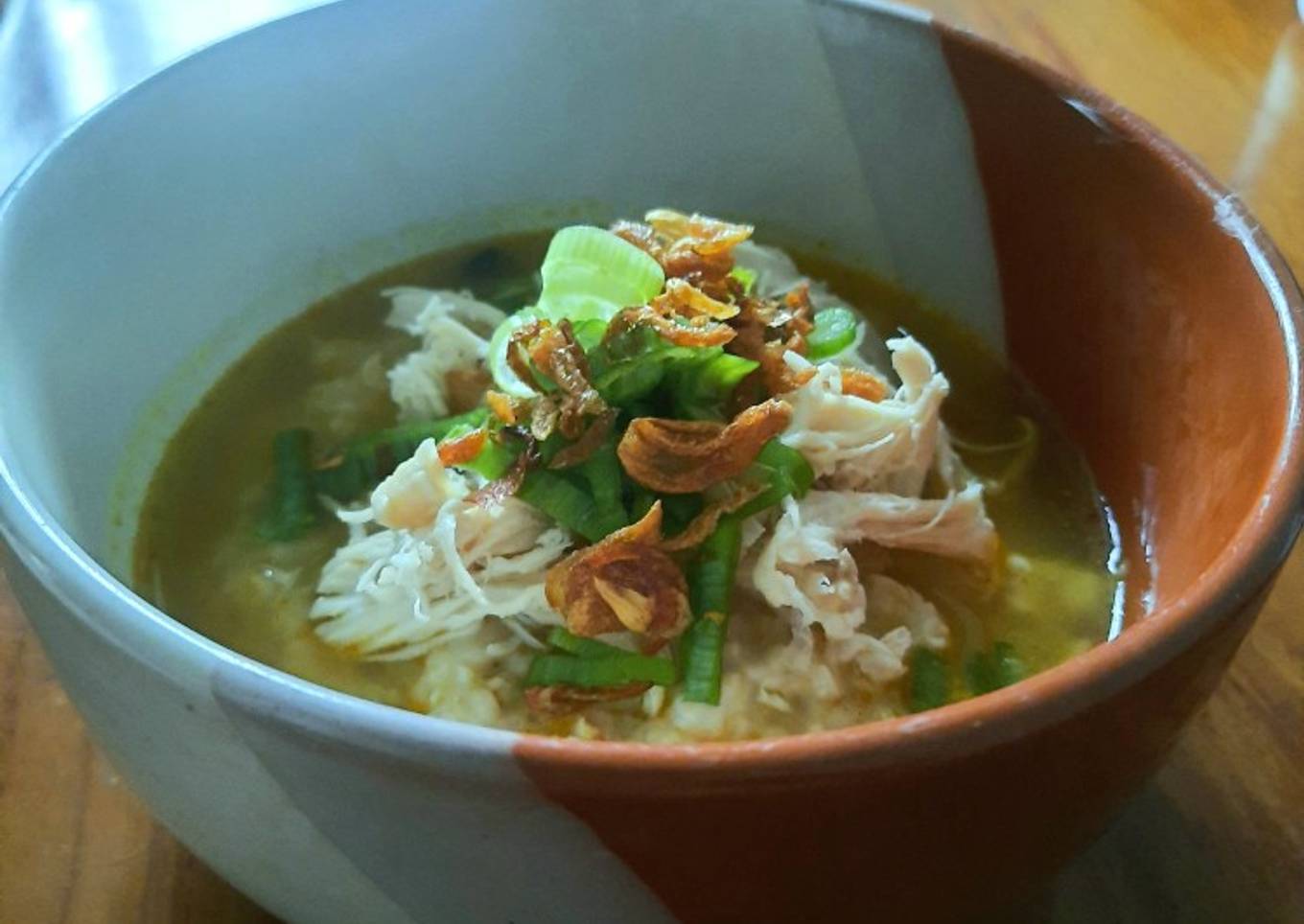 Bubur Ayam Oatmeal Kuah Kari