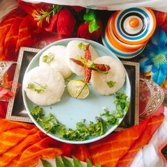 A picture of Barley idli / Healthy Barley idli/ JAU URAD daal idli / urad daal idli.