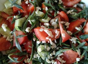 Una foto de Ensalada de collejas y tomate