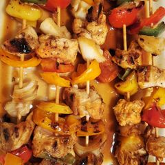 A picture of Chicken Teriyaki Shish Kabobs.