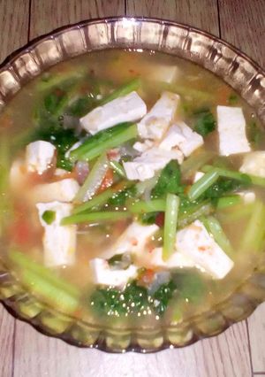 Foto resep Sawi Tahu Kuah Sederhana