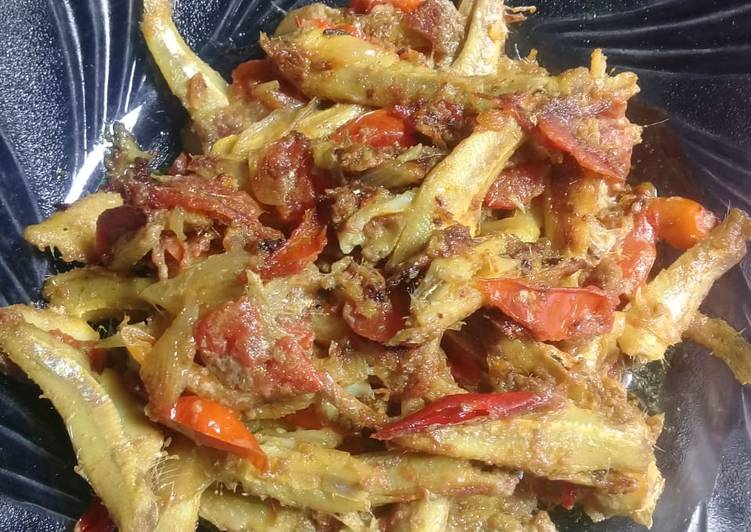 Teri Basah masak palumara kering