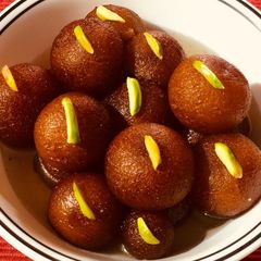 A picture of Homemade mawa gulab jamun.