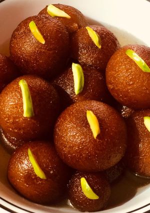 A picture of Homemade mawa gulab jamun.