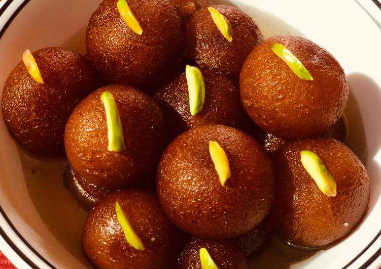 Homemade mawa gulab jamun