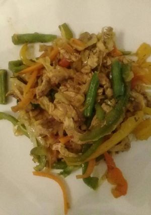 A picture of Home cooked stir fry.