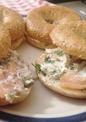Φωτογραφία της συνταγής Bagels με καπνιστό σολομό