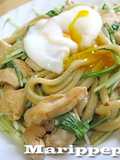 Yaki Udon with Mizuna and Chicken Breast