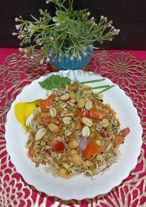 A picture of Healthy Protein Rich Moong Sprouts Salad For Weight Loss.