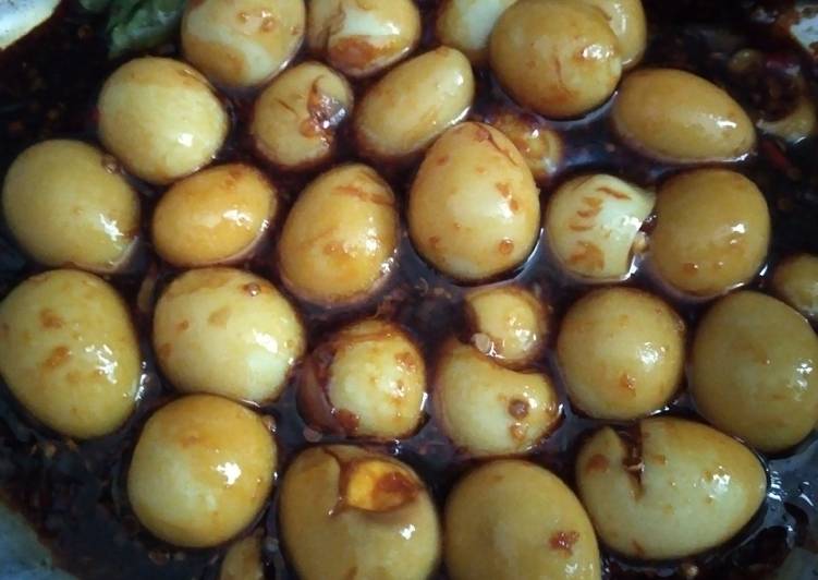 Resep Telur puyuh semur kecap, Enak Banget