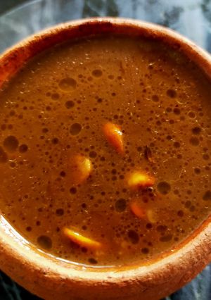 A picture of Godamb (Broken Wheat) Payasam.