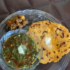 Garlic makki roti A picture of Garlic makki roti.