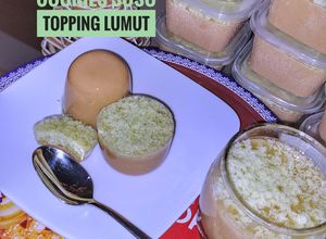 Foto resep Puding Cookies Susu Topping Lumut