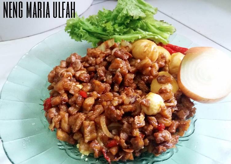 Balado tempe telur puyuh (tempe orek+telur puyuh) ala kosan