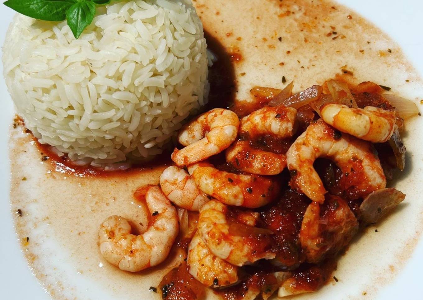 Rougail de crevettes / riz