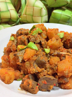 Foto resep Sambal Goreng Hati Ayam Kentang Pete / Sambal Goreng Kentang Ati
