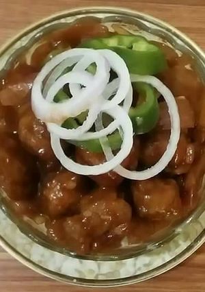 A picture of Delicious Soyabean Chilli.