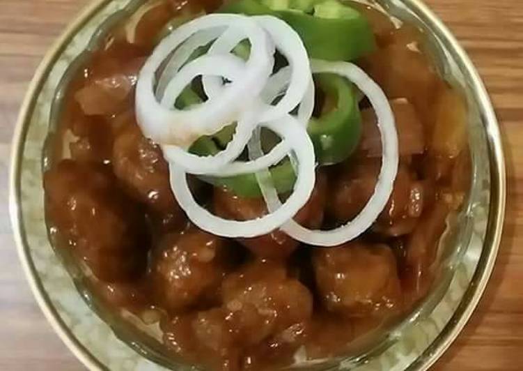 Recipe of Quick Delicious Soyabean Chilli