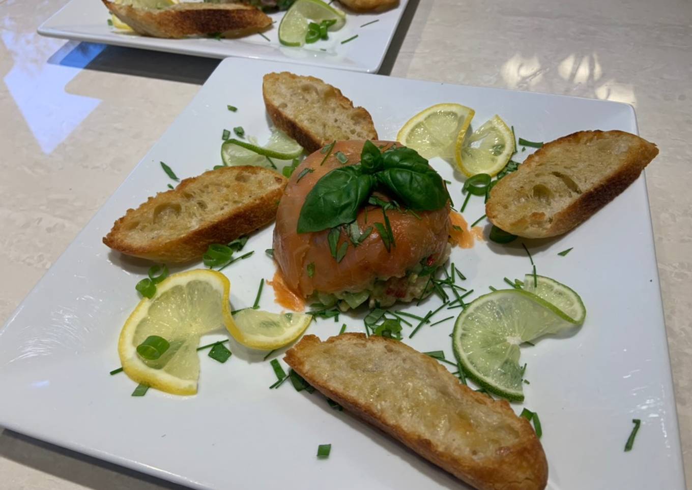 Tartare aux deux saumons