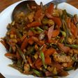 Tumis temworcis (tempe wortel buncis)