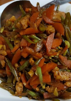 Foto resep Tumis temworcis (tempe wortel buncis)