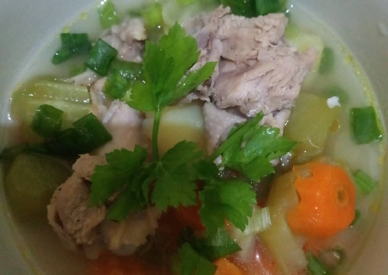 Sup ayam labu siam