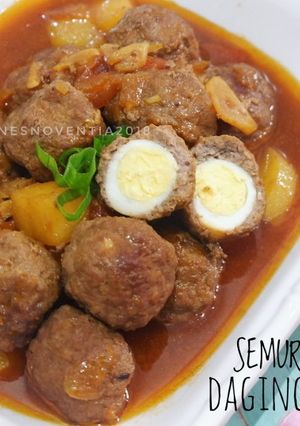 Foto resep Semur Bola-Bola Daging Telur Puyuh