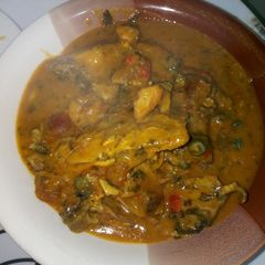 A picture of Fresh Fish and Sea foods Native Soup.