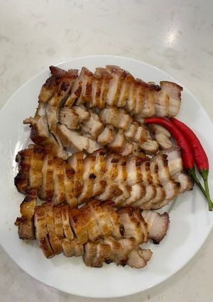 Hình của món Thịt ba chỉ cháy cạnh.