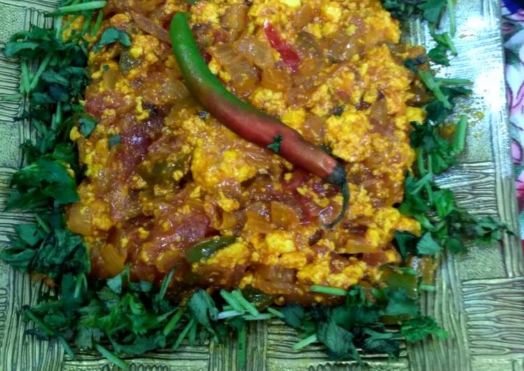 Paneer capsicum bhurji