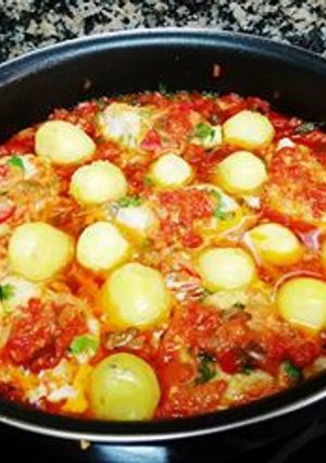 Una foto de Lomos de bacalao en salsa