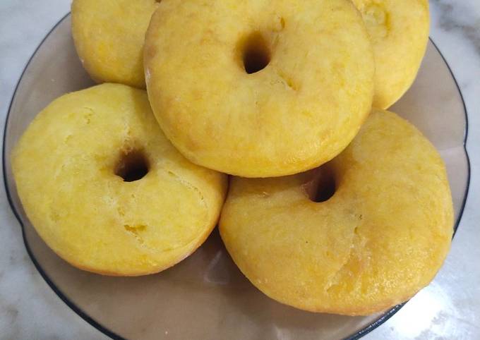 Pumkin Donut (Donut Labu Kuning) Empuk Lembut