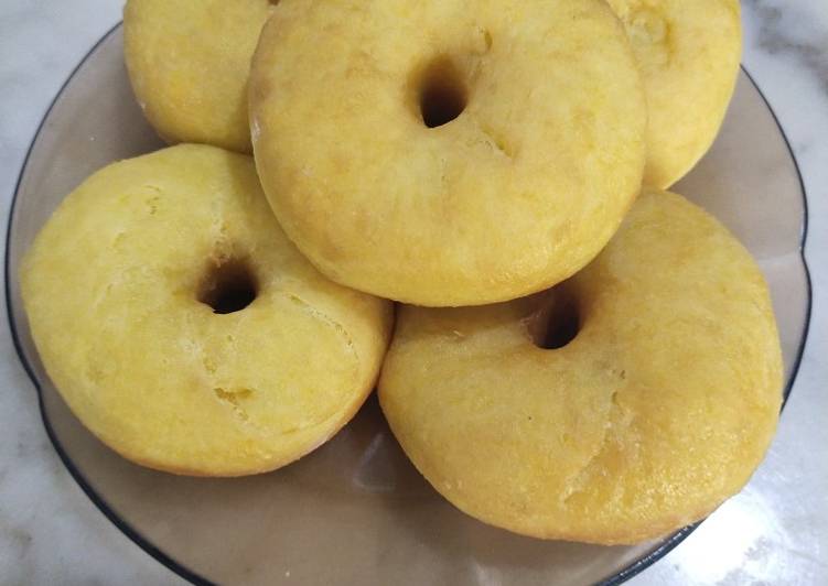 Pumkin Donut (Donut Labu Kuning) Empuk Lembut