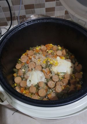 Foto resep Nasi telur rice cooker