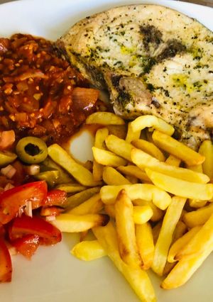 O poză a rețetei Pește swordfish la cuptor.